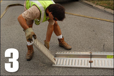 Hold segment at angle to previous one; insert one clip...